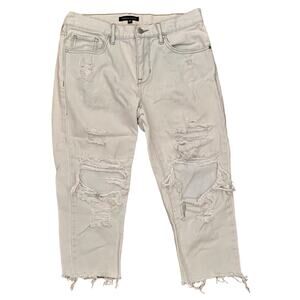 Kendall & Kylie Pale Blue Ripped Capri Jeans Size 26